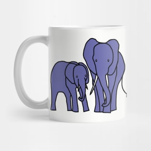 Very Peri Periwinkle Blue Elephants Color of the Year 2022 Mug